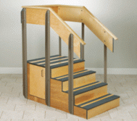 Staircase Storage Island w/2 doors