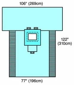 Chest/Breast Surgical Drape 77 x 102,  Sterile, 12/cs