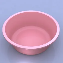 Wash basin 5qt. round mauve Ea