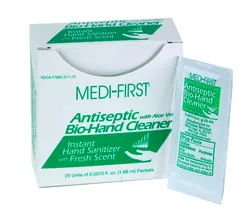 Hand Disinfectant w/Aloe Vera Unit Dose, 20gm Packets, 25/Bx