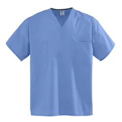 Unisex One-Pocket Each Side, Reversible Scrub Top Ceil Blue 2XL