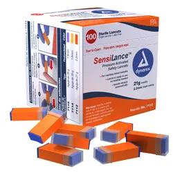 Sensi-Lance Safety Lancet Pressure Activated, 21G Sterile, 100/B