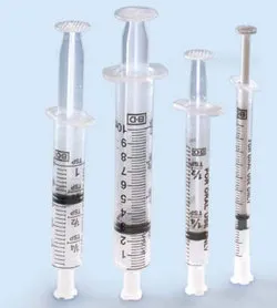 BD 3CC Clear Oral Syringe w/Tip Cap 100/Bx