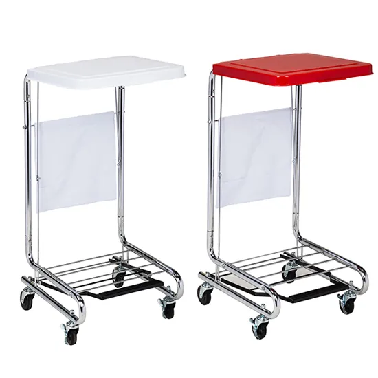 Square Tilt Lid Hampers, White & Red Tops, ---White Tilt Lid