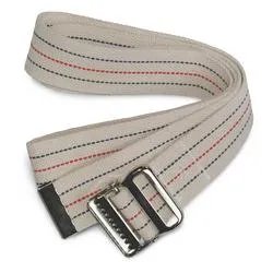 BELT, GAIT, COTTON, W/STRIPE, 72,METAL BCKL, EA