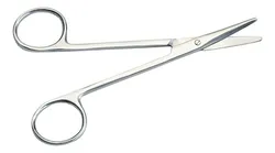 Strabismus Scissors, Stainless Steel, Curved 4 1/2