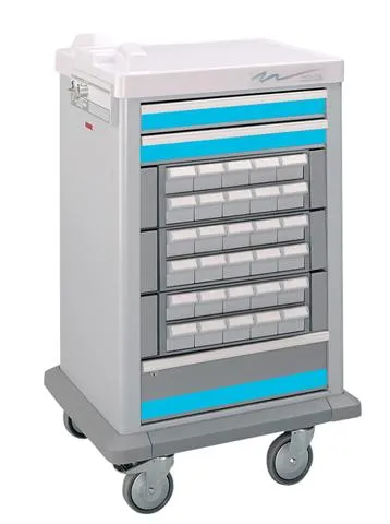 Patient Bin Medication Cart Half Sized-30 Bin Max