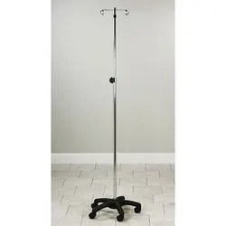 Five-Leg, Space-Saver, 2-Hook Infusion Pump Stand