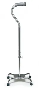 Lumex Silver Collection Low Profile Quad Cane, Aluminum