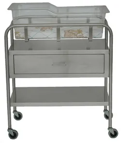 Bassinet 1 Shelf, 1 Drwr, w/Basket & Mattress