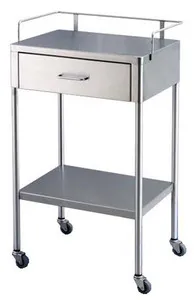 Utility Table w/One Drawer, One Shelf, & Three-Sided Guard Rail