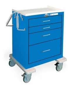 4 Drawer Crash Cart-Steel