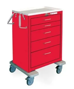 5 Drawer Tall Steel Crash Cart